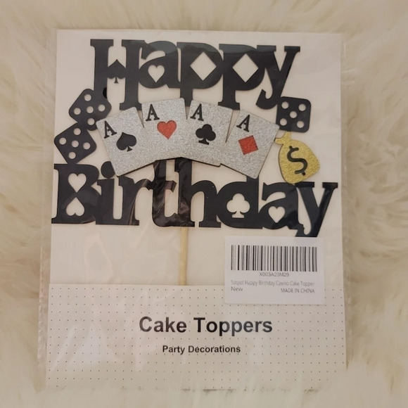 9 Piece Casino Themed  Cake Topper - Picture 5 of 6